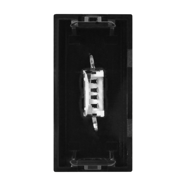 NOEN USB data, gniazdo modułowe 22,5x45mm USB data 2.0, czarne