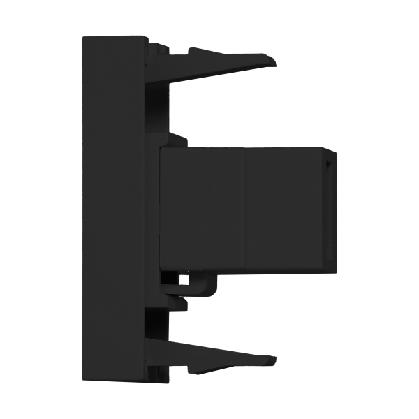 NOEN USB data socket 2.0, 22.5x45mm, double-sided, black