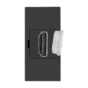 NOEN HDMI, gniazdo modułowe 22,5x45mm HDMI z zaślepką zabezpieczającą, czarne