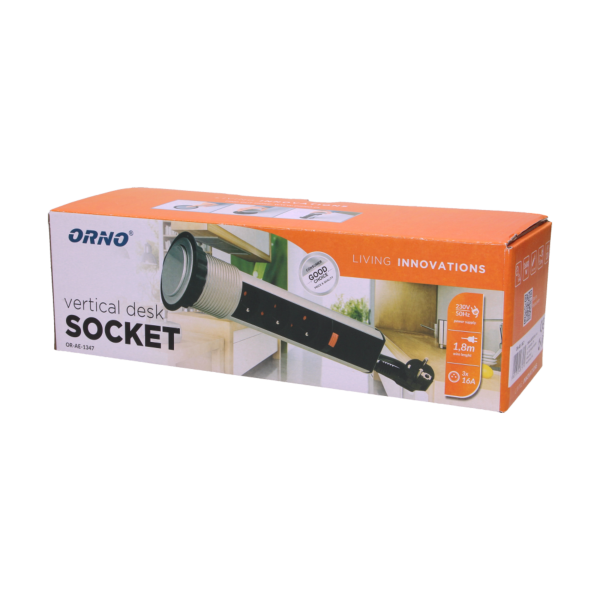 Pop up desk socket ⌀6cm with 1.8m cable