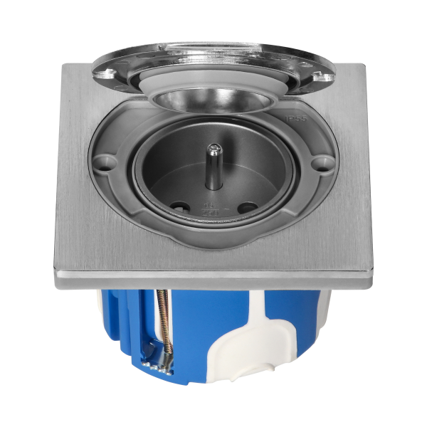 Hermetic electrical socket with a windproof junction box, IP55