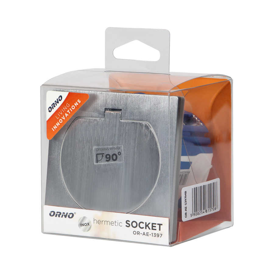 Hermetic electrical socket with a windproof junction box, IP55