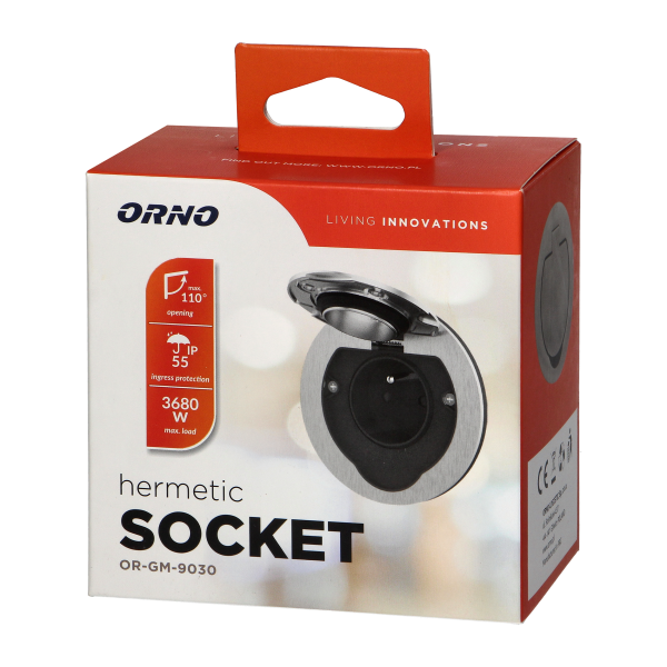 Hermetic round electrical socket, IP55 Hermetic round electrical socket, IP55