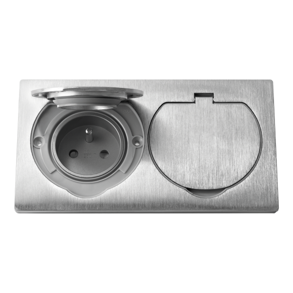 Hermetic electrical double socket, IP55