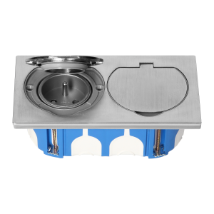 Hermetic electrical double socket with a windproof junction box, IP55