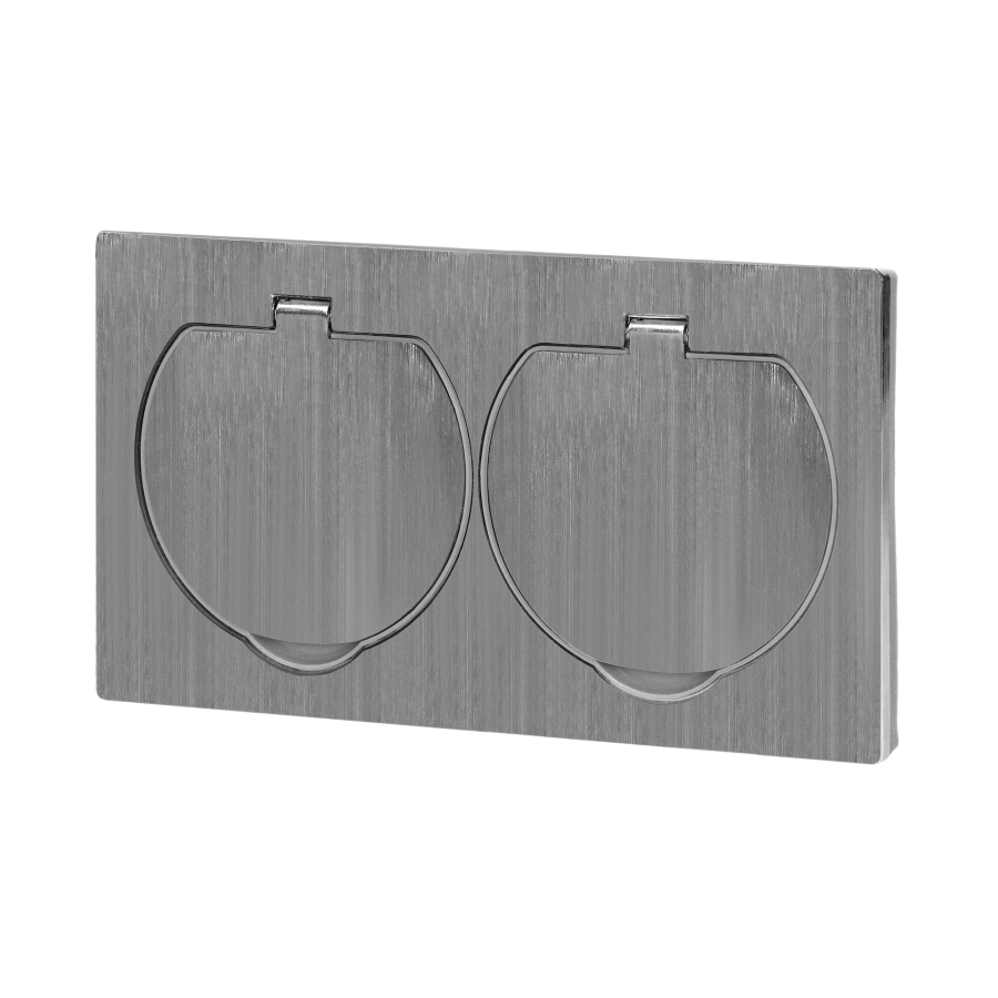 Hermetic electrical double socket with a windproof junction box, IP55