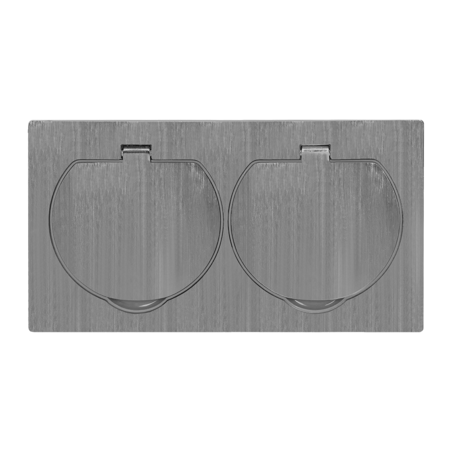 Hermetic electrical double socket with a windproof junction box, IP55