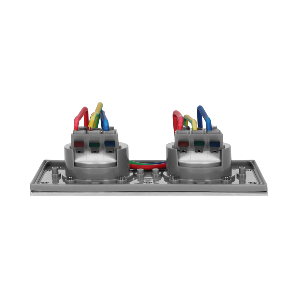 Hermetic electrical double socket with a windproof junction box, IP55