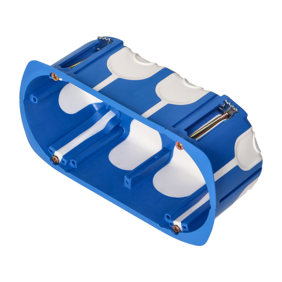 Hermetic electrical double socket with a windproof junction box, IP55