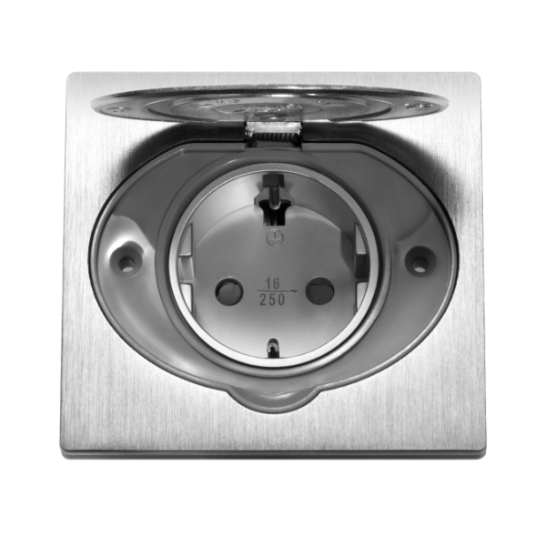 Hermetic electrical socket, IP44, Schuko