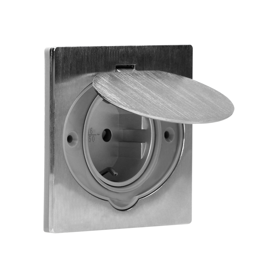 Hermetic electrical socket, IP44, Schuko
