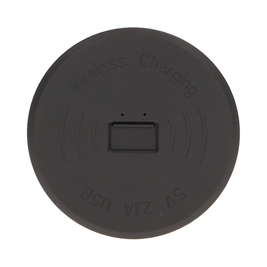 Wireless charger with an extra USB port, black