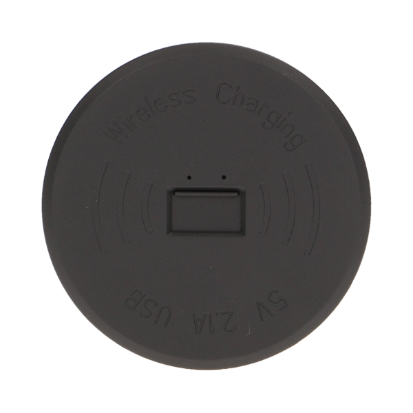 Wireless charger with an extra USB port, black