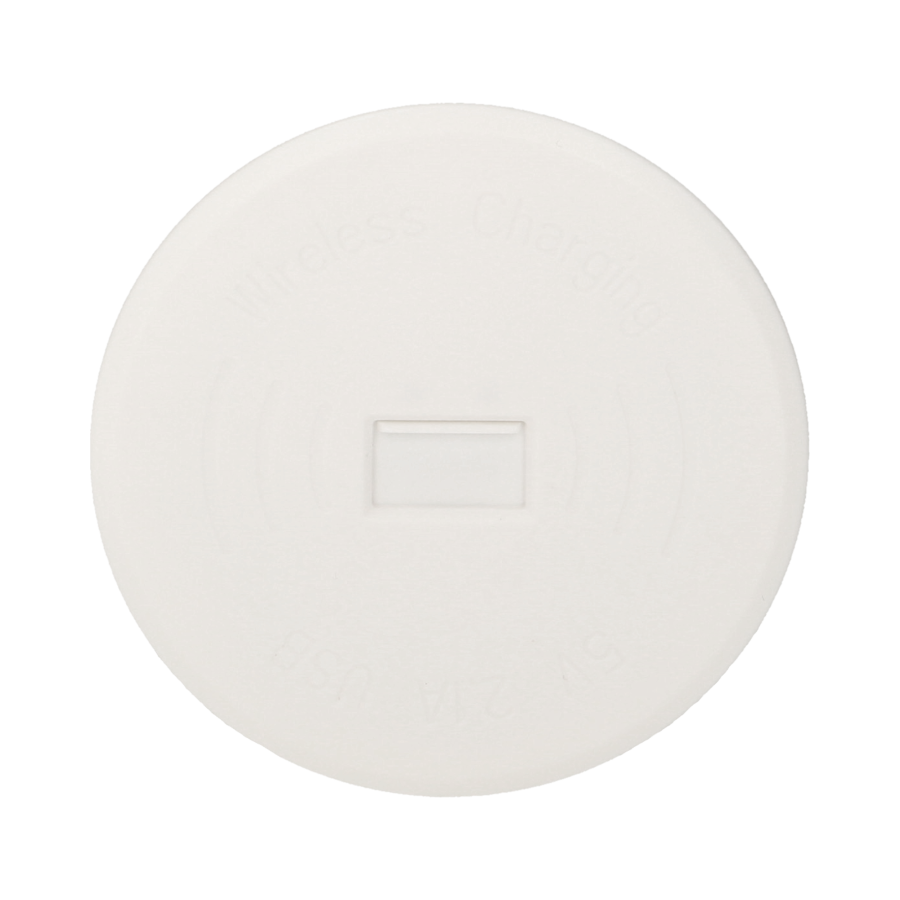 Wireless charger with an extra USB port, white