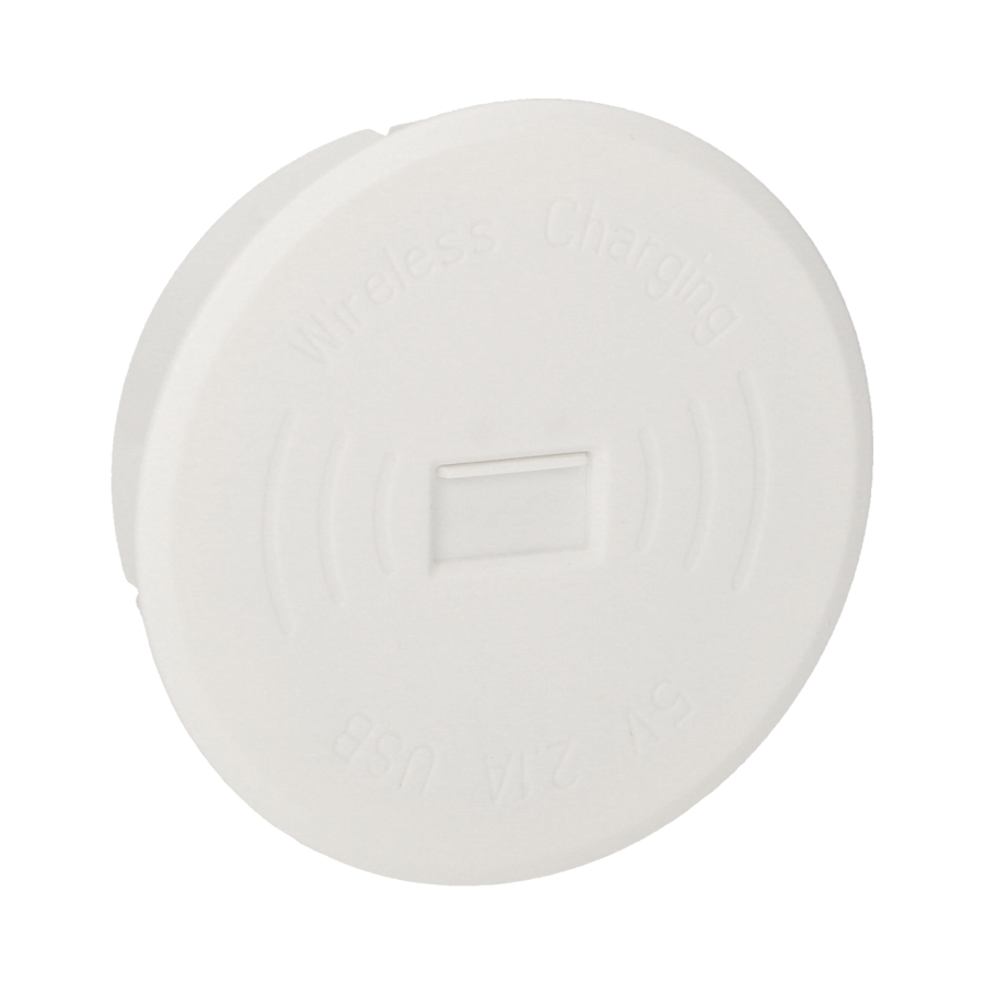 Wireless charger with an extra USB port, white