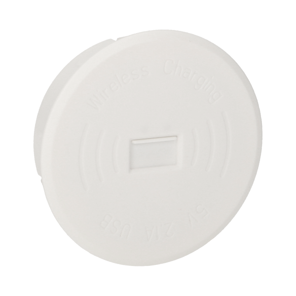 Wireless charger with an extra USB port, white