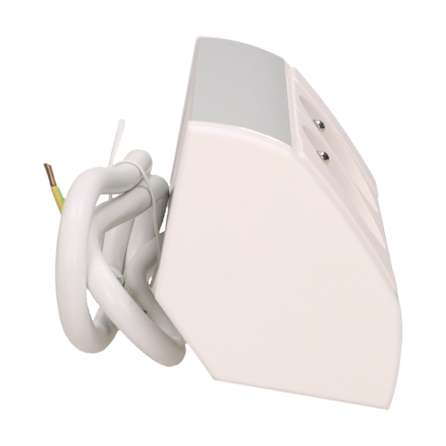 Furniture socket, silver-white