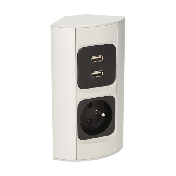 Under-cabinet electrical socket with USB charger