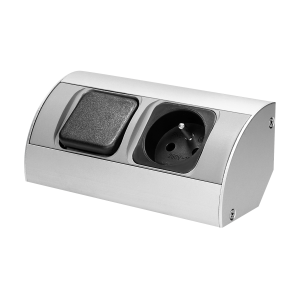 Under-cabinet electrical socket with switch