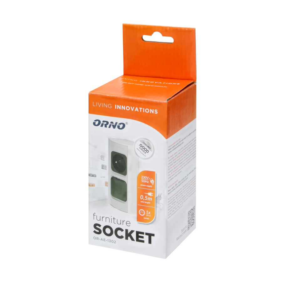 Under-cabinet electrical socket with switch