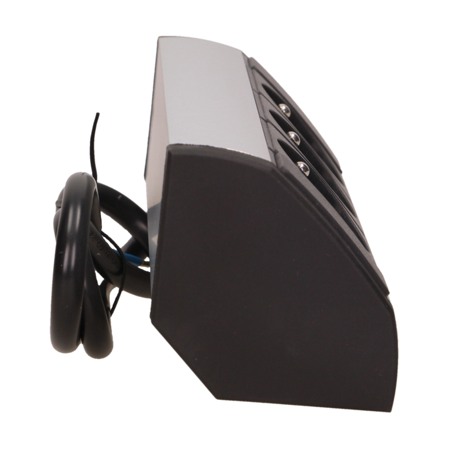 Gniazdo meblowe 3x2P+Z, czarno-srebrne