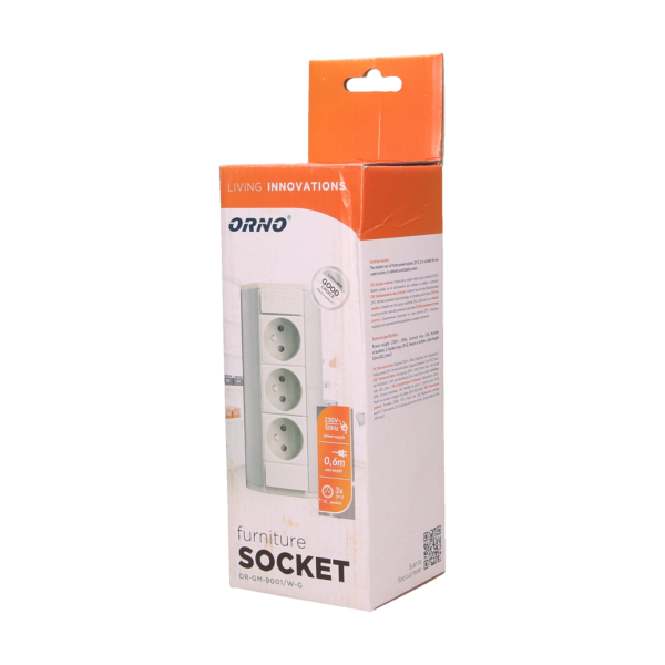 Furniture socket, silver-white Furniture socket, silver-white