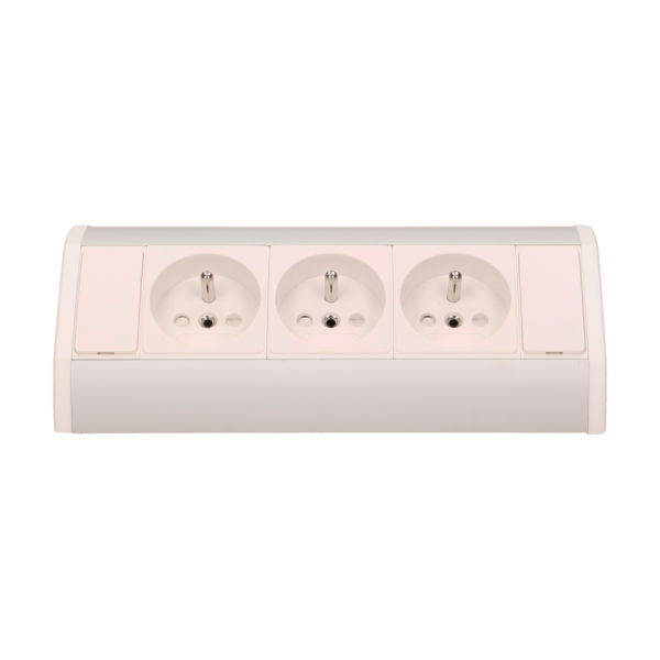 Furniture socket, silver-white Furniture socket, silver-white