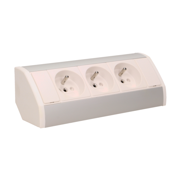 Furniture socket, silver-white Furniture socket, silver-white