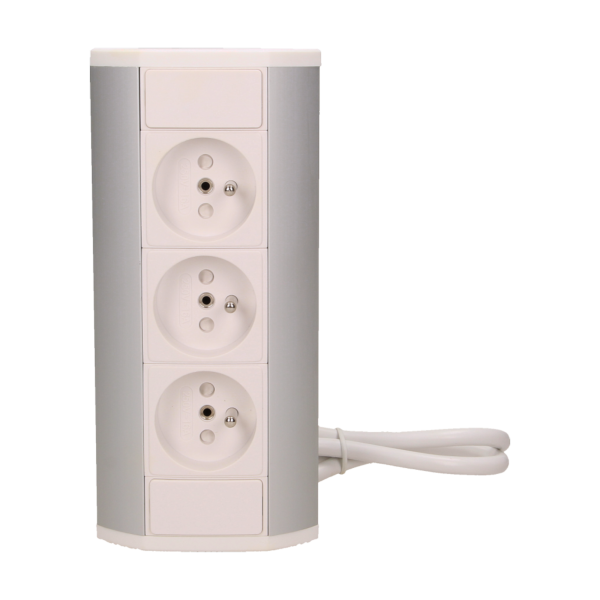 Furniture socket, silver-white Furniture socket, silver-white