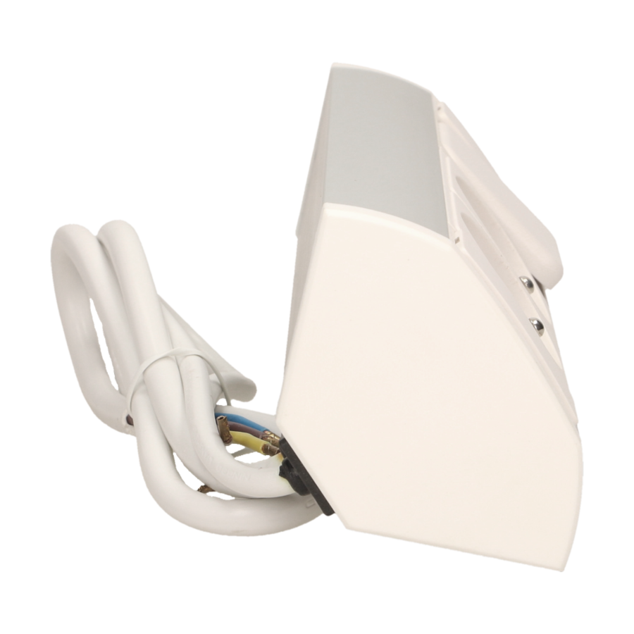 Furniture socket with switch, silver-white
