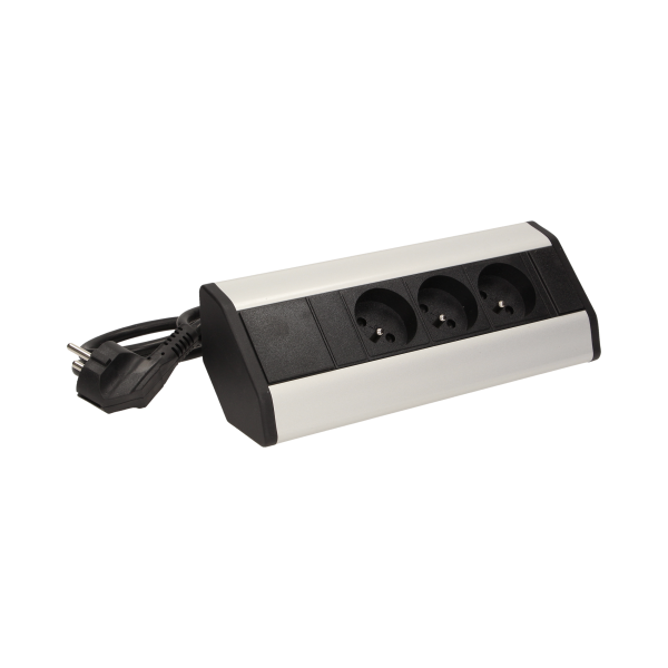 Gniazdo meblowe z przewodem 1,8m, 3x2P+Z Gniazdo meblowe z przewodem 1,8m, 3x2P+Z