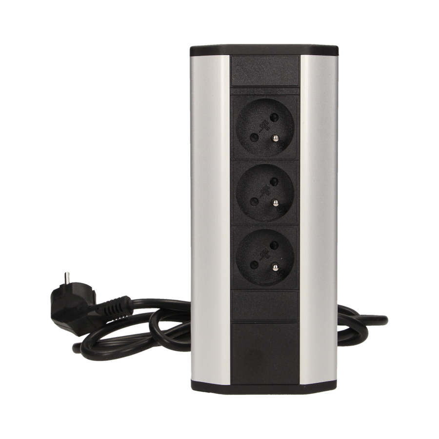 Gniazdo meblowe z przewodem 1,8m, 3x2P+Z