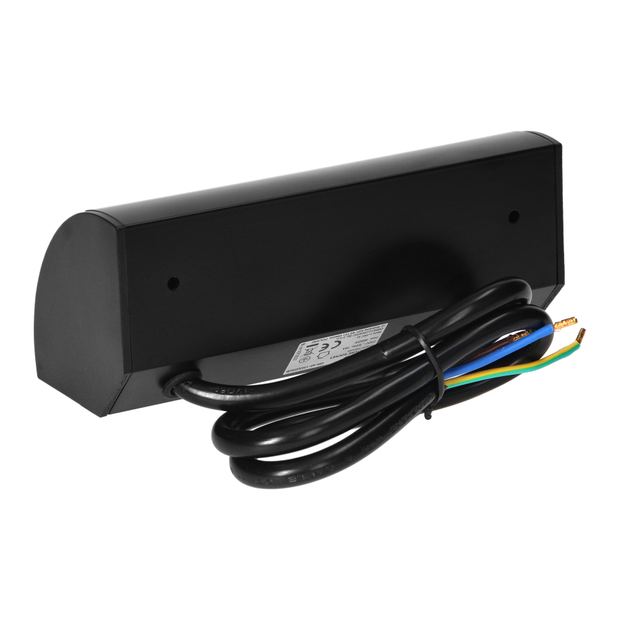 Furniture sockets without central switch, 2x2P+E (Schuko), black