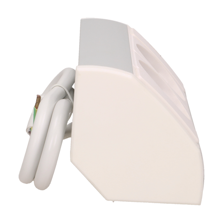 Gniazdo meblowe 2x2P+Z, schuko, biało-srebrne