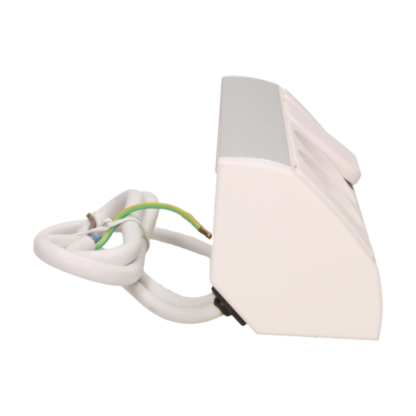 Gniazdo meblowe 2x2P+Z z wyłącznikiem, schuko, biało-srebrne