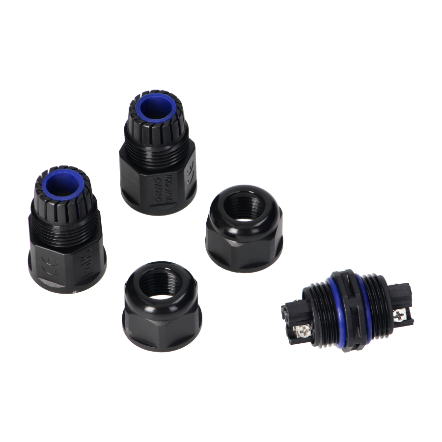 Konektor kablowy prosty IP68, 3x4mm², 450V/25A