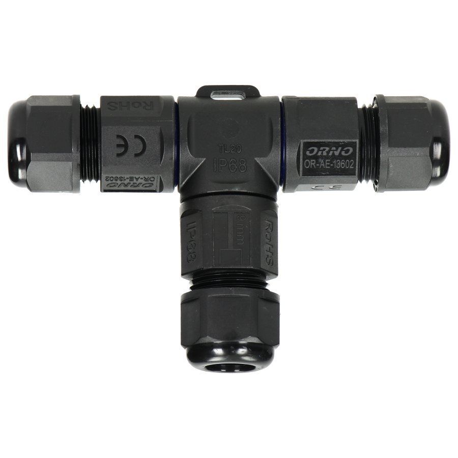 Konektor kablowy trójnik T IP68, 3x4mm², 450V/25A