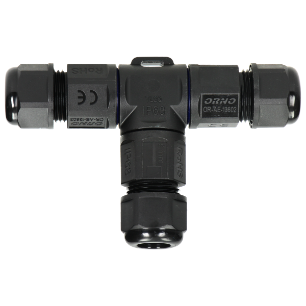 abc18 3口 Konektor kablowy trójnik T IP68, 3x4mm², 450V/25A