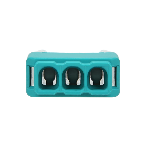 3-wire push-in splicing connector for wire 0.75-2.5mm2; IEC 300V/24A; 10pcs