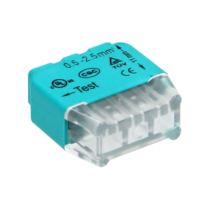 Złączka instalacyjna wciskana 3-przewodowa; na drut 0,75-2,5mm²; IEC 300V/24A 100 szt.