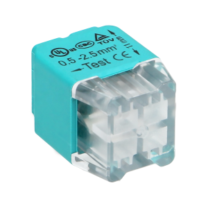 Złączka instalacyjna wciskana 4-przewodowa; dwurzędowa; na drut 0,75-2,5mm²; IEC 300V/24A; 10 szt.