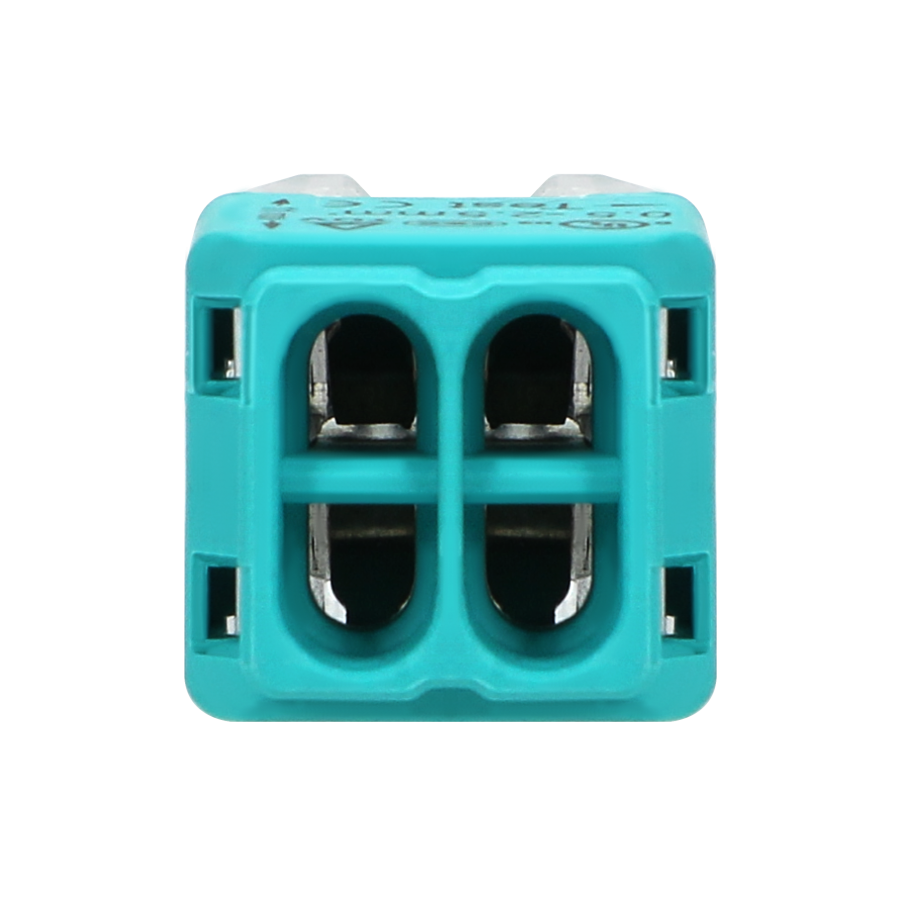 Installation push-in connector for 4 cables (rigid cable 0.75-2.5mm2), IEC 300V/24A, blister pack 10 pcs.