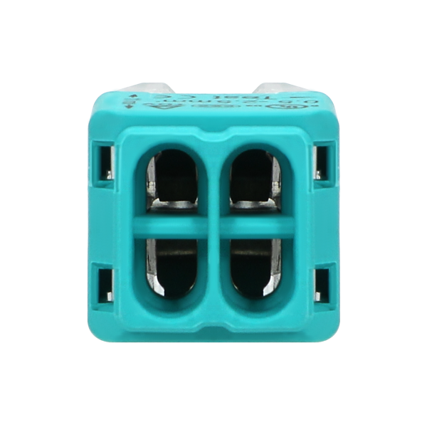 Installation push-in connector for 4 cables (rigid cable 0.75-2.5mm2), IEC 300V/24A, blister pack 10 pcs.