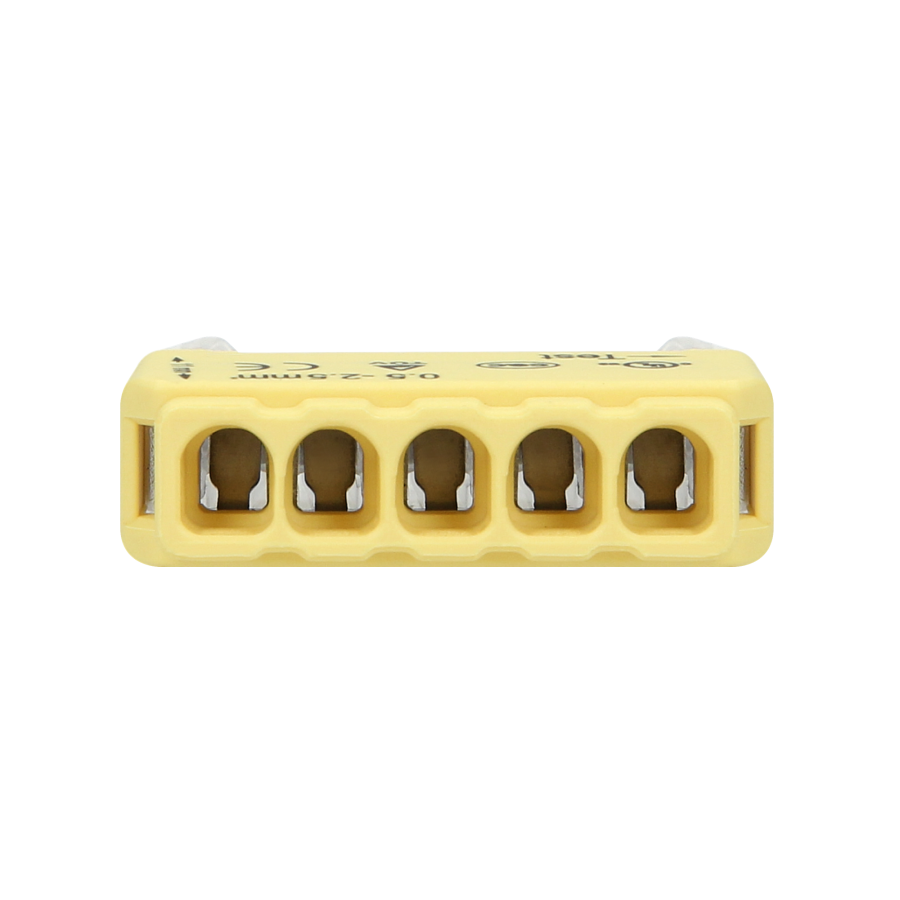 5-wire push-in splicing connector for wire 0.75-2.5mm2; IEC 300V/24A; 10pcs