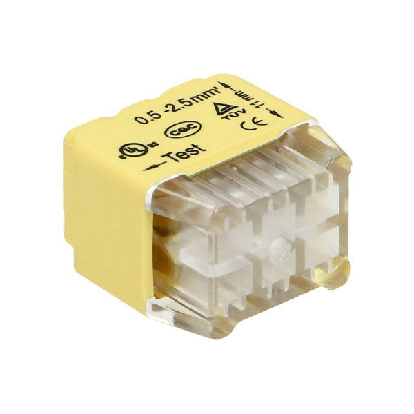 Złączka instalacyjna wciskana 6-przewodowa; na drut 0,75-2,5mm²; IEC 300V/24A; Blister 10 szt. Złączka instalacyjna wciskana 6-przewodowa; na drut 0,75-2,5mm²; IEC 300V/24A; Blister 10 szt.