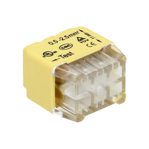 Złączka instalacyjna wciskana 6-przewodowa; dwurzędowa; na drut 0,75-2,5mm²; IEC 300V/24A 50 szt.