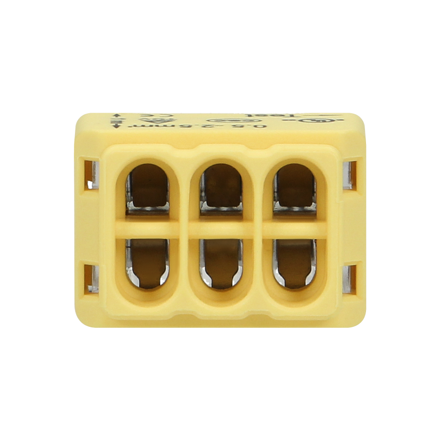 6-wire push-in splicing connector for wire 0.75-2.5mm2; IEC 300V/24A; 50pcs