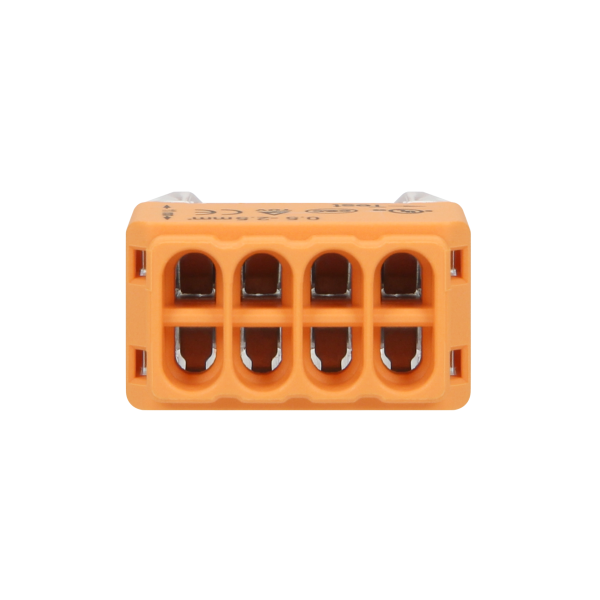 Installation push-in connector for 8 cables (rigid cable 0.75-2.5mm2), IEC 300V/24A, blister pack 8 pcs.