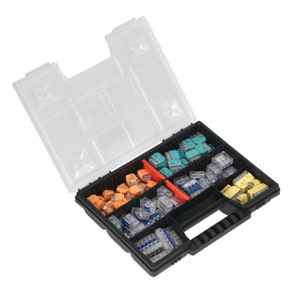 APARTMENT PREMIUM - set of 109pcs of installation push-in (30x2, 30x3, 12x5) and clamp connectors (20x2, 12x3, 5x5) in a box.