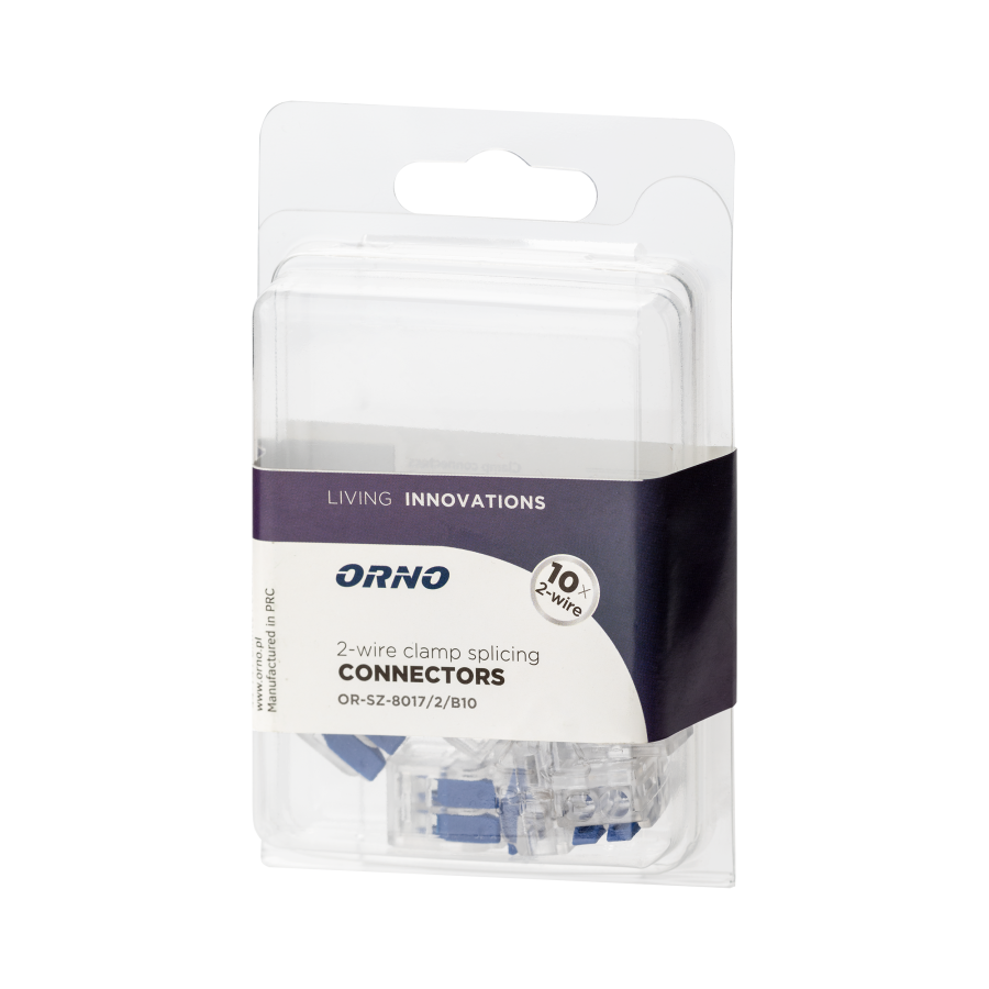 2-wire clamp splicing connector; for wire 0.75-4mm²; IEC 450V/32A, blister pack 10 pcs.